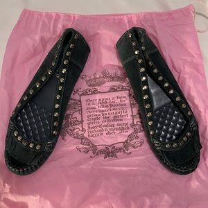 Juicy Couture RARE Black Moccasins
